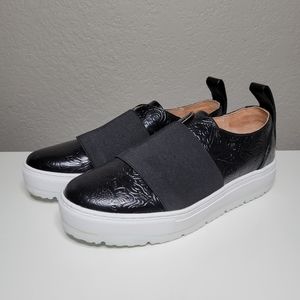 Jill Sander Navy- Black Elastic Platform Slip-ons